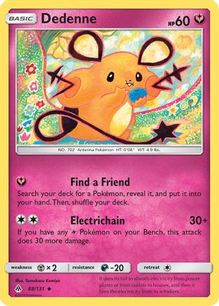 Dedenne 088/131 - Reverse Holofoil SM Forbidden Light - Uncommon