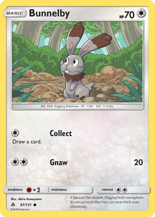Bunnelby 097 - Reverse Holofoil SM Forbidden Light - Common