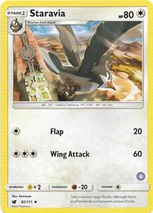 Staravia (4) 082 SM Trainer Kit Alolan Sandslash & Alolan Ninetales - Uncommon