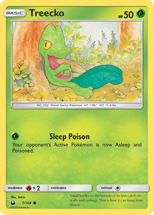 Treecko (7) 007/168 - Reverse Holofoil SM Celestial Storm - Common
