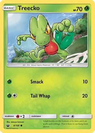Treecko (8) 008/168 - Reverse Holofoil SM Celestial Storm - Common