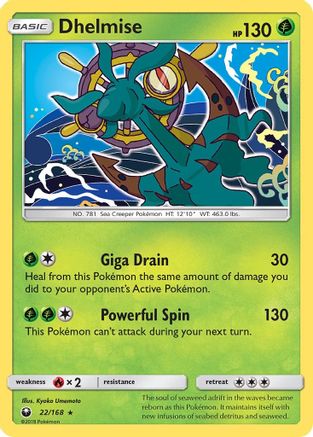 Dhelmise 022 - Reverse Holofoil SM Celestial Storm - Rare