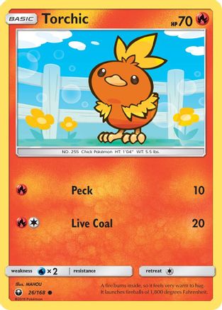 Torchic (26) 026/168 - Reverse Holofoil SM Celestial Storm - Common