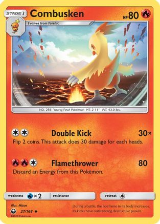 Combusken 027/168 - Reverse Holofoil SM Celestial Storm - Uncommon