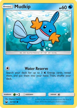 Mudkip (32) 032/168 - Reverse Holofoil SM Celestial Storm - Common