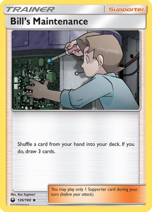 Bill's Maintenance 126/168 - Reverse Holofoil SM Celestial Storm - Uncommon