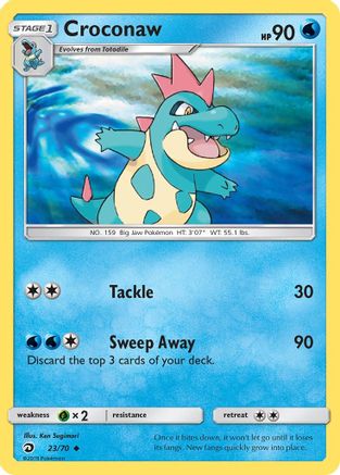Croconaw 023/70 - Reverse Holofoil Dragon Majesty - Uncommon