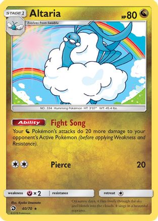 Altaria 040/70 - Holofoil Dragon Majesty - Holo Rare