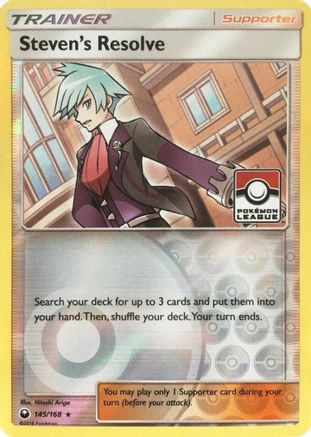 Steven's Resolve 145/168 - Reverse Holofoil League & Championship Cards - Promo