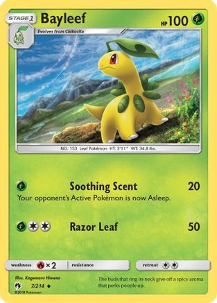 Bayleef 007/214 - Reverse Holofoil SM Lost Thunder - Uncommon