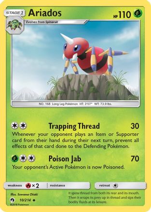 Ariados 010 - Reverse Holofoil SM Lost Thunder - Uncommon