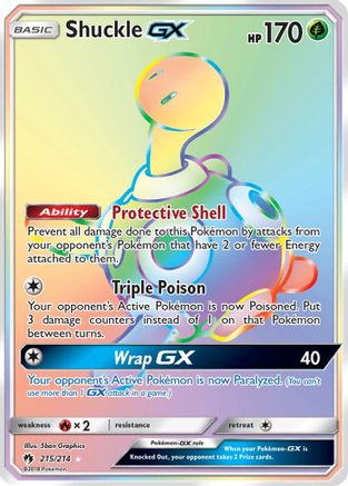 Shuckle GX (Secret) 215 - Holofoil SM Lost Thunder - Secret Rare