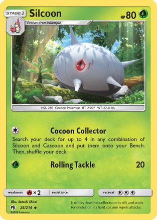 Silcoon 025 - Reverse Holofoil SM Lost Thunder - Uncommon