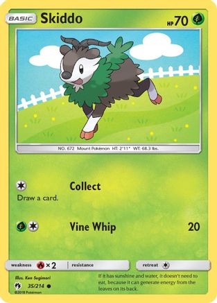 Skiddo 035/214 - Reverse Holofoil SM Lost Thunder - Common