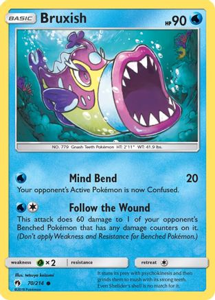 Bruxish 070/214 - Reverse Holofoil SM Lost Thunder - Common
