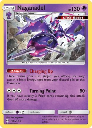 Naganadel 108/214 - Reverse Holofoil SM Lost Thunder - Holo Rare