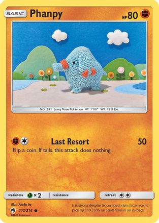Phanpy 111/214 - Reverse Holofoil SM Lost Thunder - Common