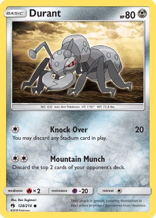 Durant 128/214 - Reverse Holofoil SM Lost Thunder - Common