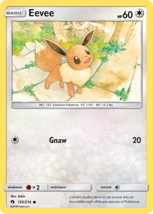 Eevee 155/214 - Reverse Holofoil SM Lost Thunder - Common