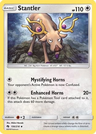 Stantler 156 - Reverse Holofoil SM Lost Thunder - Uncommon