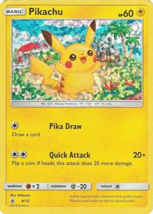 Pikachu 004/12 - Holofoil McDonalds Promos 2018 - Promo