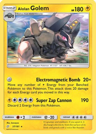 Alolan Golem 037/181 SM Team Up - Rare