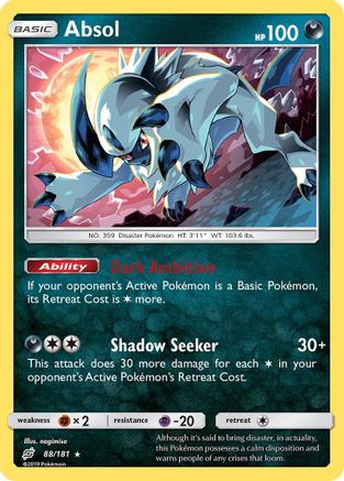 Absol 088/181 - Reverse Holofoil SM Team Up - Holo Rare