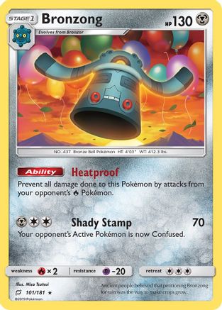 Bronzong 101 - Reverse Holofoil SM Team Up - Rare