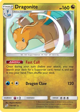Dragonite 119/181 - Reverse Holofoil SM Team Up - Holo Rare