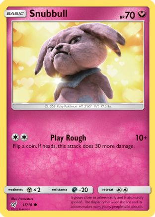 Snubbull (Holo Common) 015/18 - Holofoil Detective Pikachu - Common