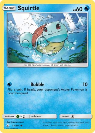 Squirtle 033/214 SM Unbroken Bonds - Common