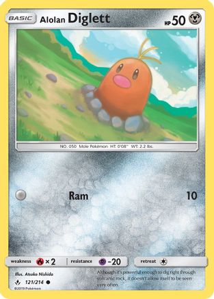 Alolan Diglett 121 SM Unbroken Bonds - Common