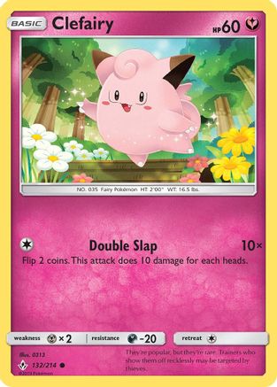 Clefairy 132/214 - Reverse Holofoil SM Unbroken Bonds - Common