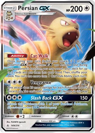 Persian GX 149/214 - Holofoil SM Unbroken Bonds - Ultra Rare