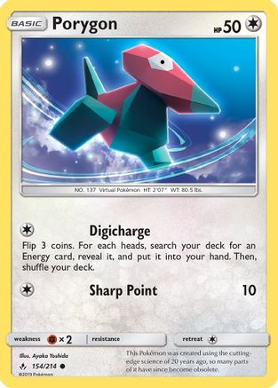 Porygon (154) 154/214 SM Unbroken Bonds - Common