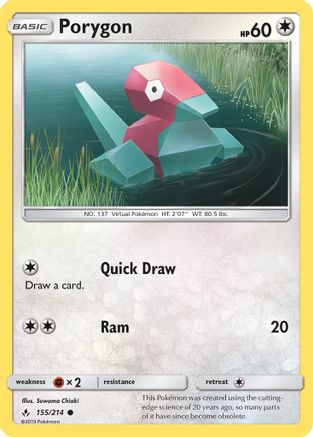 Porygon (155) 155/214 SM Unbroken Bonds - Common