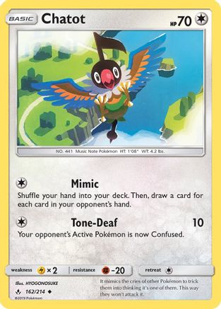 Chatot 162 SM Unbroken Bonds - Uncommon