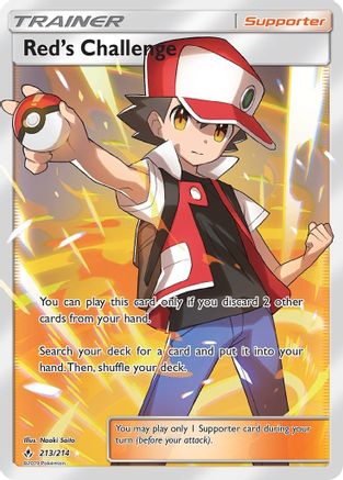Red's Challenge (Full Art) 213 - Holofoil SM Unbroken Bonds - Ultra Rare