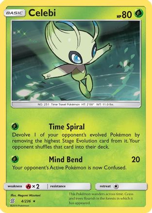 Celebi 004/236 - Holofoil SM Unified Minds - Holo Rare