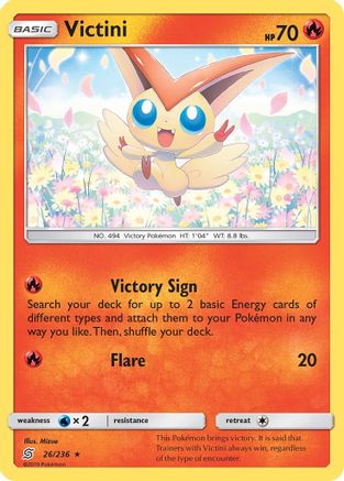Victini 026/236 - Holofoil SM Unified Minds - Holo Rare