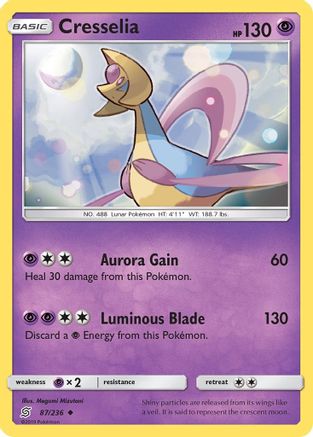 Cresselia 087/236 - Reverse Holofoil SM Unified Minds - Uncommon