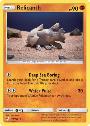 Relicanth 111/236 SM Unified Minds - Uncommon