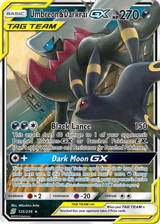 Umbreon & Darkrai GX 125/236 - Holofoil SM Unified Minds - Ultra Rare