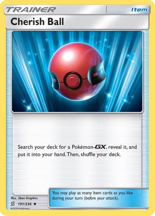 Cherish Ball 191/236 - Reverse Holofoil SM Unified Minds - Uncommon