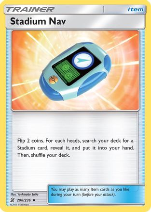 Stadium Nav 208/236 - Reverse Holofoil SM Unified Minds - Uncommon