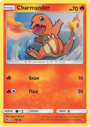 Charmander 007/68 - Reverse Holofoil Hidden Fates - Common