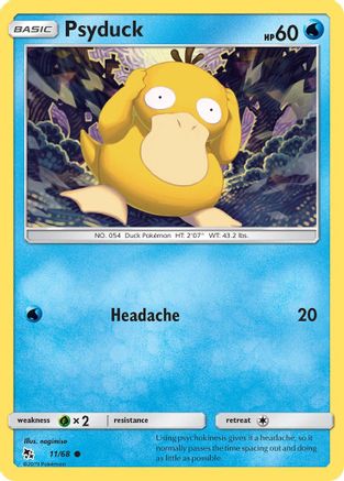 Psyduck 011/68 - Reverse Holofoil Hidden Fates - Common