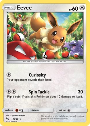 Eevee (48) 048/68 - Reverse Holofoil Hidden Fates - Holo Rare