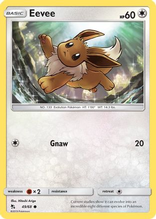 Eevee (49) 049/68 - Reverse Holofoil Hidden Fates - Common