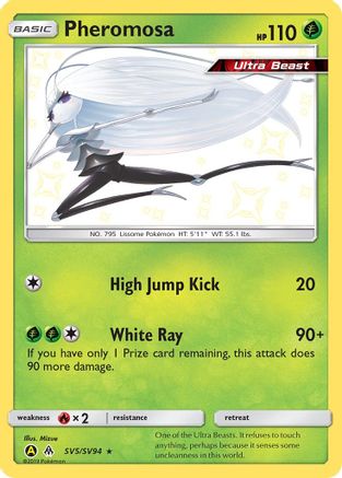 Pheromosa SV5/SV94 - Holofoil Hidden Fates Shiny Vault - Shiny Holo Rare